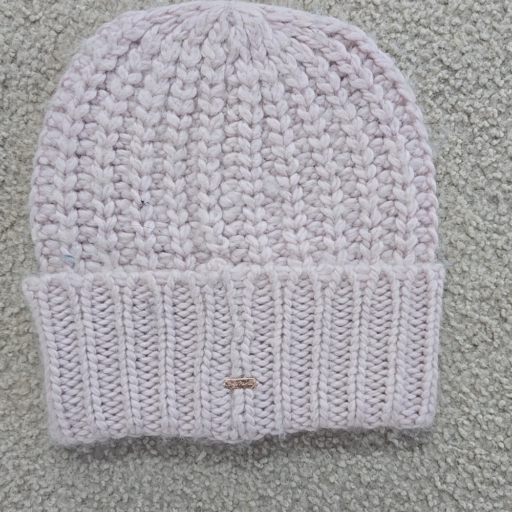 Free People Everything Rosie Beanie Pale Pink - Picture 5 of 7
